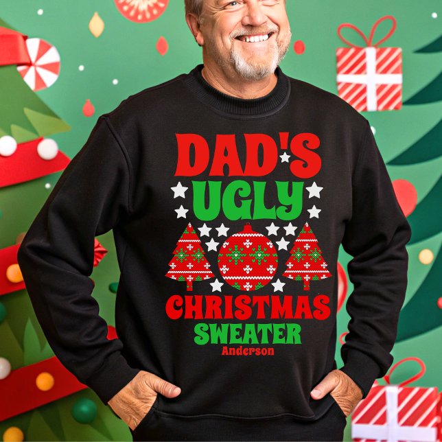 Personlig Pappa Ugly jul Sweater Lång Ärmad Tröja (Skapare uppladdad)