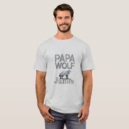 Personlig Pappa Varg Nature Silhouette T Shirt