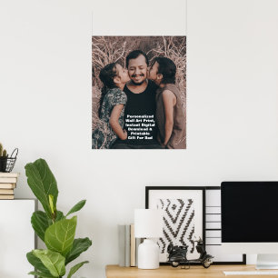 Personlig Pappa Wall Art, Fars dag Poster Gift