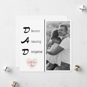 Personlig pappafoto   Fars dag-kortmeddelande Julkort