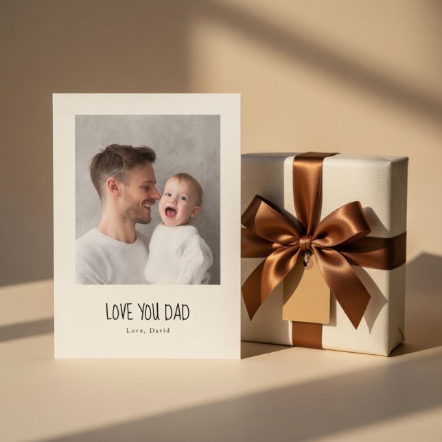 Personlig pappafotokort | Anpassad fars dag Julkort (Skapare uppladdad)