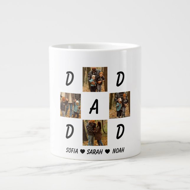 Personlig Pappamugg | Anpassad Fotogåva Jumbo Mugg (Framsidan)