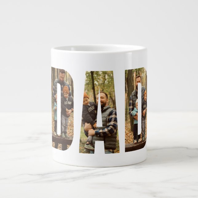 Personlig Pappamugg | Anpassad Fotogåva Jumbo Mugg (Framsidan)