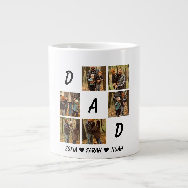 Personlig Pappamugg | Anpassad Fotogåva Jumbo Mugg (Framsidan)