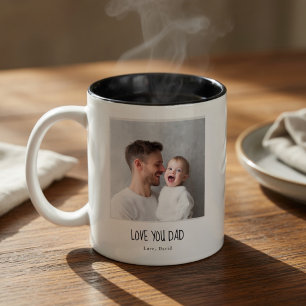 Personlig Pappamugg med Foto   Anpassad Fars Dag Två-Tonad Mugg