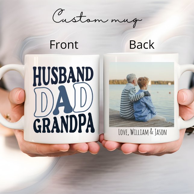 Personlig pappamugg, Mugg med foto, Fars dag (custom photo mug, personalized dad mug, photo gift mug, Father’s Day mug, gift for dad, dad gift)