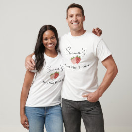 Personlig Pappas Berry Första Födelsedag T Shirt