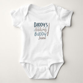 Personlig Pappa's Fishing Buddy Fishing Pole T Shirt