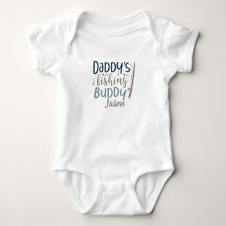 Personlig Pappa's Fishing Buddy Fishing Pole T Shirt