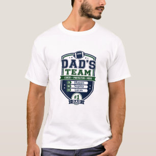 Personlig pappas lag fars dag fotbollsgåva t shirt