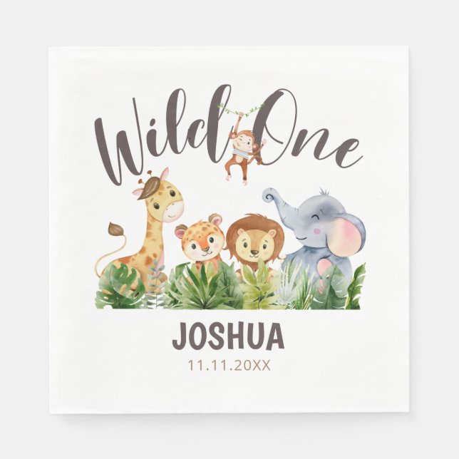 Personlig Papper födelsedag Pappersservett (Framsidan)