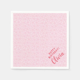 Personlig papper napkin med enkla blommor pappersservett