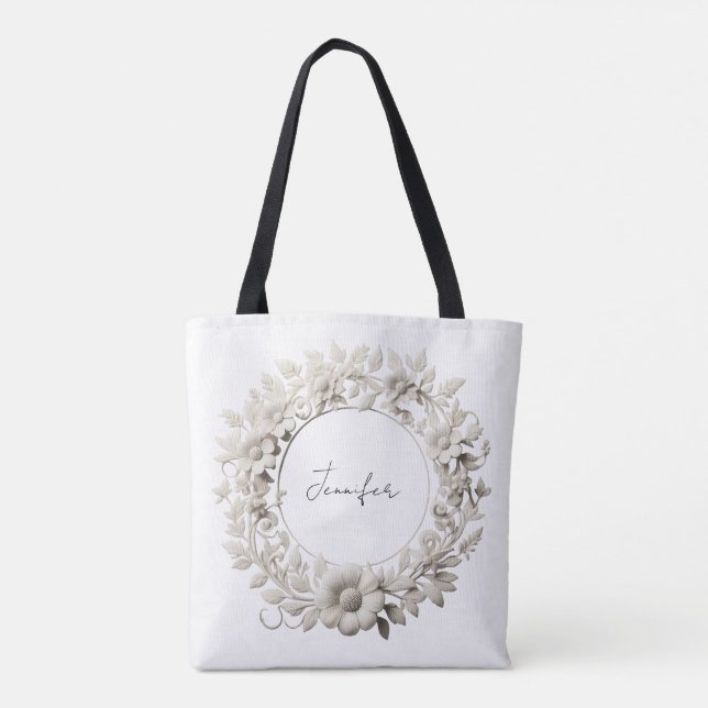 personlig pappersblomma ram handledda väskor  (Baksida)