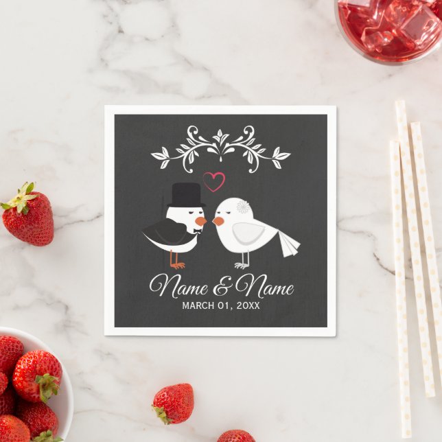 Personlig pappersservett för bröllop (Insitu)