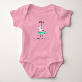 Personlig Pappor First Mate Sailboat Flicka T Shirt