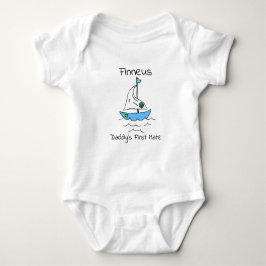 Personlig Pappor First Mate Sailboat Pojke T Shirt