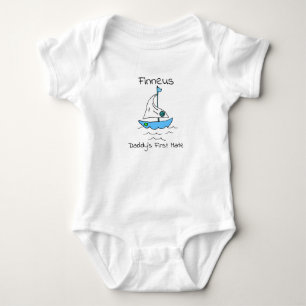Personlig Pappor First Mate Sailboat Pojke T Shirt