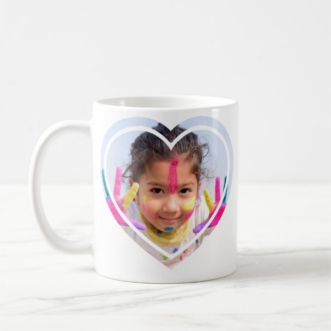 Personlig Pappor Little Angel Photo Kaffemugg (Vänster)