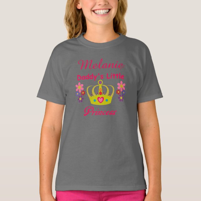 Personlig Pappor Little Princess T-Shirt (Framsida)