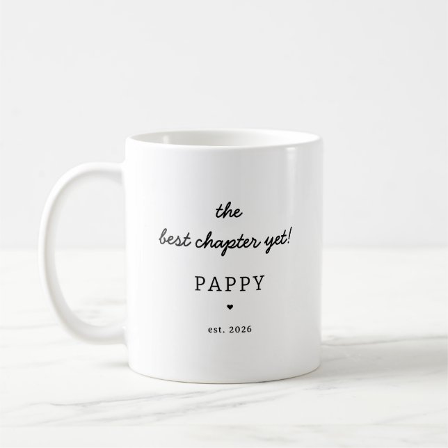 Personlig Pappy-mugg Ny farfarpresent Kaffemugg (Vänster)
