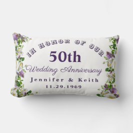 Personlig Par 50-årsdagen Bröllop Lumbarkudde