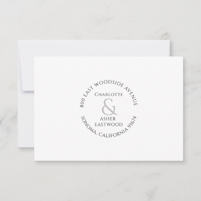 Personlig Par Newlyed Note Card Tack Kort (Framsida)