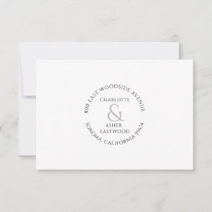 Personlig Par Newlyed Note Card Tack Kort