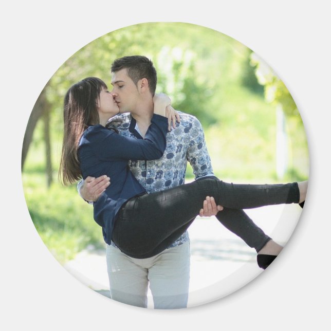 Personlig Par Photo Magnet (Framsidan)