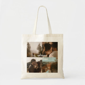 Personlig Par Photo Tote Bag Tygkasse