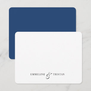 Personlig Par Stationery Navy Blue Anteckningskort