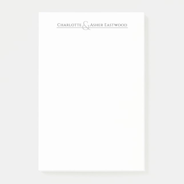 Personlig Par Stationery Post-it Block (Framsida)