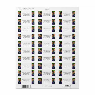 Personlig par vita Returetiketter Returadress Etikett