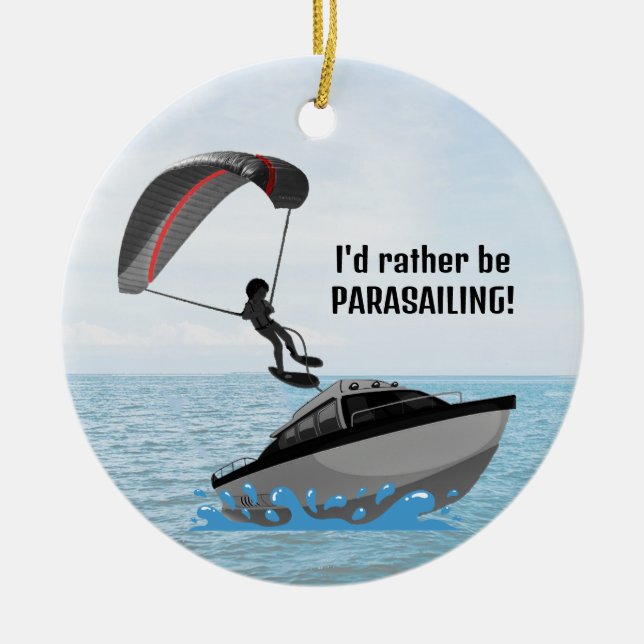 Personlig Parasailing Ceramic Ornament (Framsidan)
