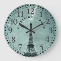 Personlig Paris Eiffel Torn Large Clock