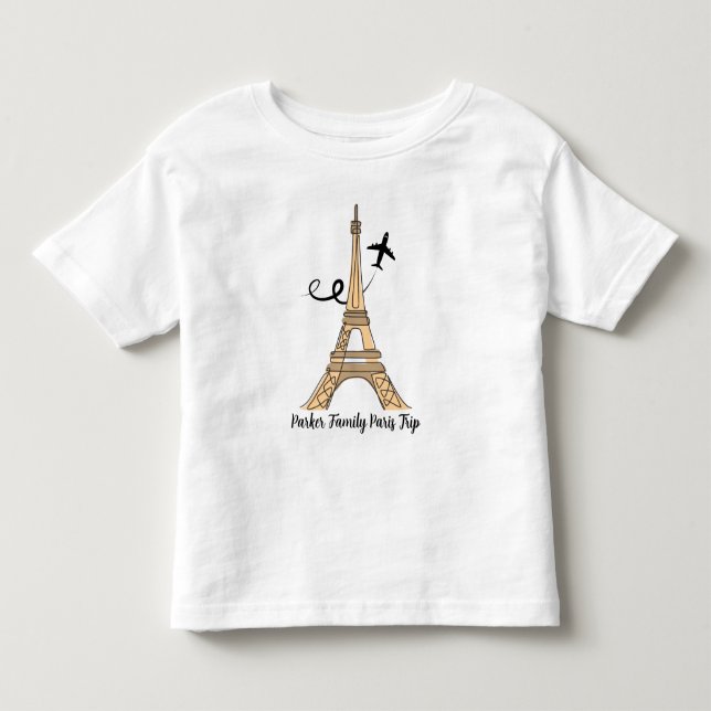 Personlig Paris-resa Chic Eiffeltornet T Shirt (Framsida)