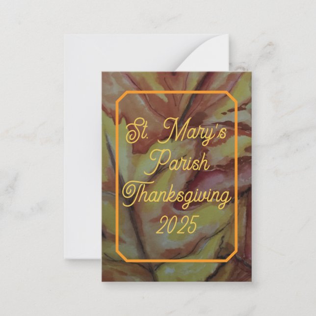Personlig Parish Thanksgiving Heliga Card Anteckningskort (Framsida)