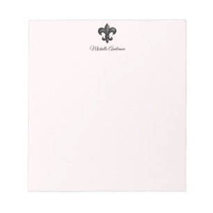 Personlig Parisisk Fransk Fleur de Lis Paris Anteckningsblock