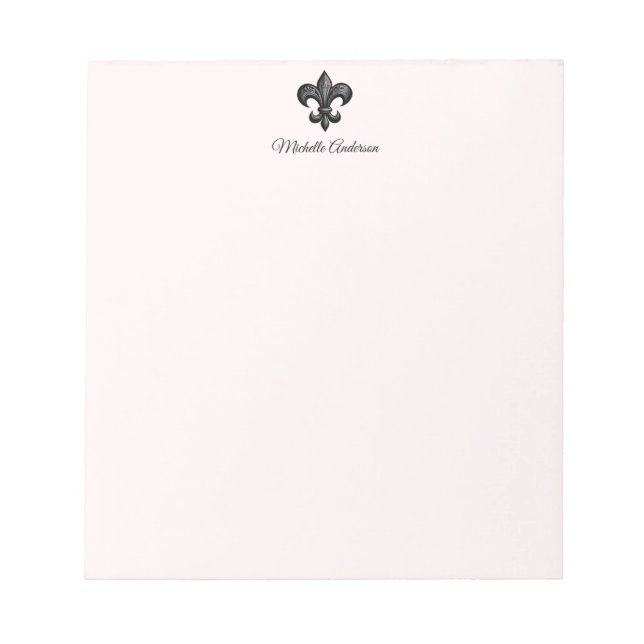 Personlig Parisisk Fransk Fleur de Lis Paris Anteckningsblock (Framsida)