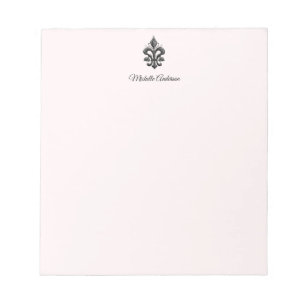 Personlig Parisisk Fransk Fleur de Lis Paris Anteckningsblock