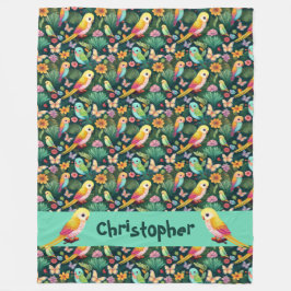 Personlig Parrot Playground Fleecefilt