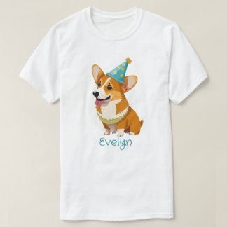 Personlig Party Hat Welsh Corgi T Shirt