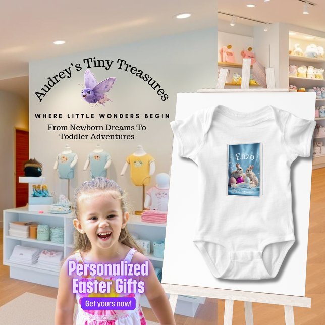 Personlig påsk baby bodysuit t shirt (Skapare uppladdad)