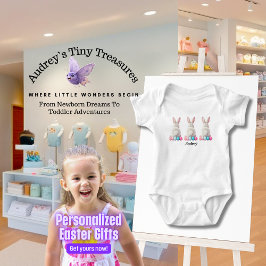 Personlig påsk baby bodysuit t shirt