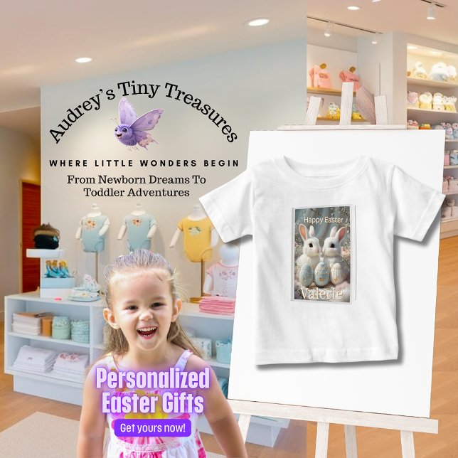 Personlig Påsk Baby T-Shirt (Skapare uppladdad)