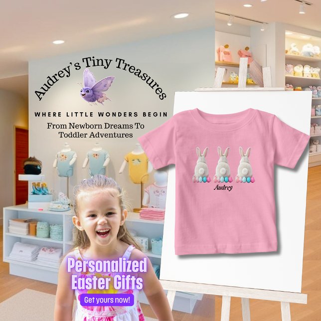 Personlig Påsk Baby T-Shirt (Skapare uppladdad)