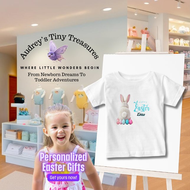 Personlig Påsk Baby T-Shirt (Skapare uppladdad)
