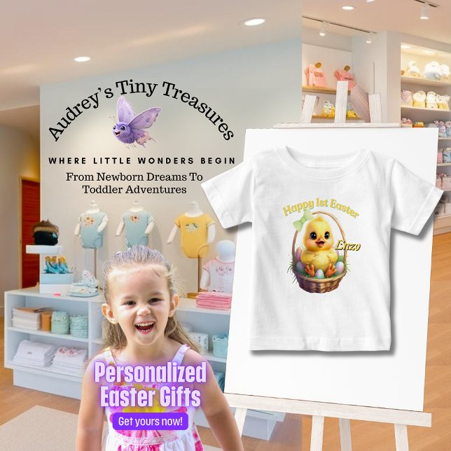 Personlig Påsk Baby T-Shirt (Skapare uppladdad)