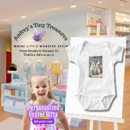 Personlig påsk-babydräkt t shirt
