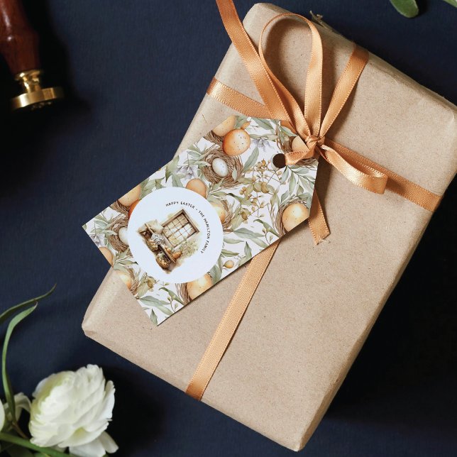 Personlig Påsk Beige Presentetikett (Skapare uppladdad)