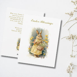 Personlig Påsk Blessings Vintage Bunny Julkort
